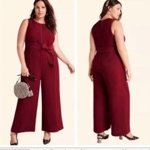 Greylin (Anthropologie) Wide Leg Jumpsuit - XL - Wine colored